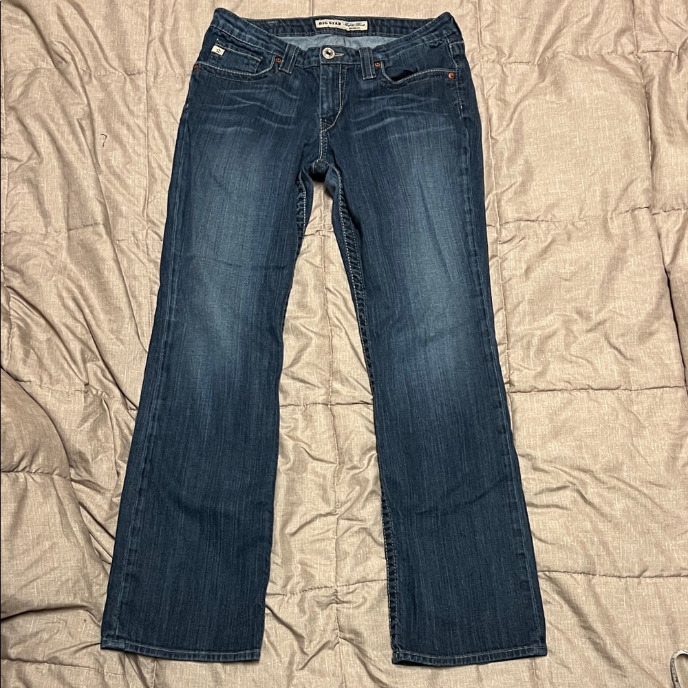 EUC Big Star Dark Blue Maddie Boot Cut Mid Rise Fit Jeans 30 R